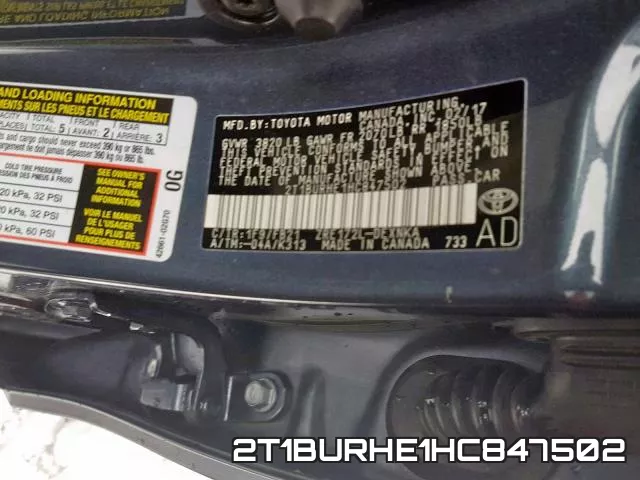 2T1BURHE1HC847502 фото 2