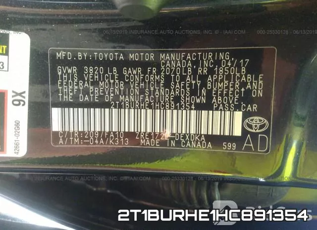 2T1BURHE1HC891354 фото 10