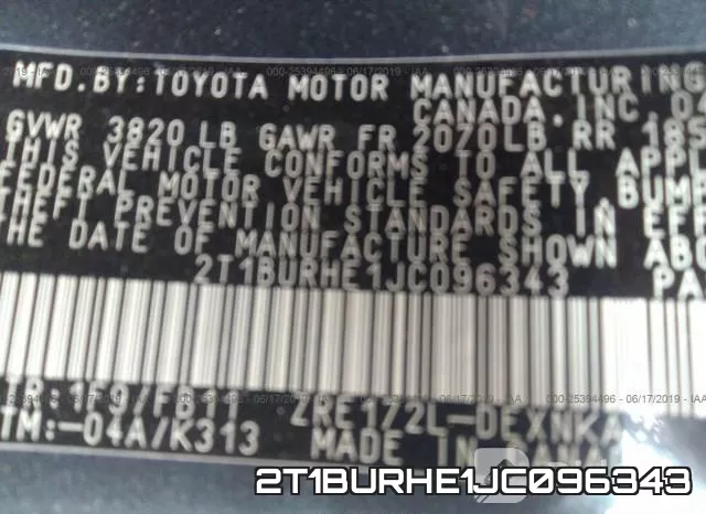 2T1BURHE1JC096343 фото 10