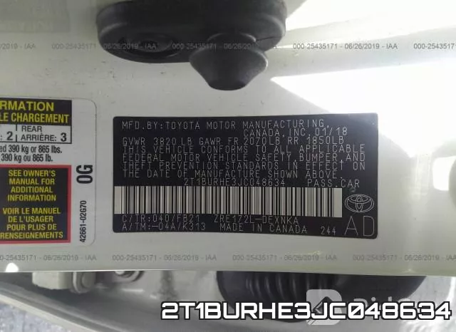 2T1BURHE3JC048634 фото 10