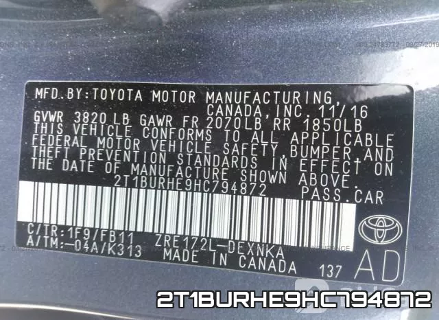 2T1BURHE9HC794872 фото 10