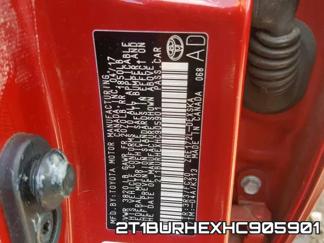 2T1BURHEXHC905901 фото 2