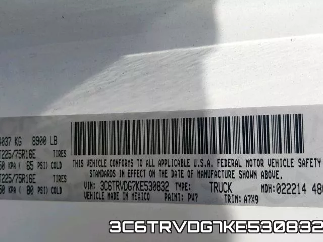 3C6TRVDG7KE530832 фото 2