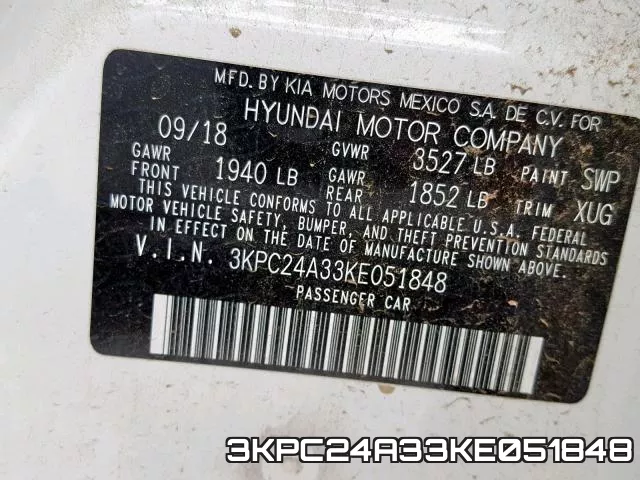 3KPC24A33KE051848 фото 2