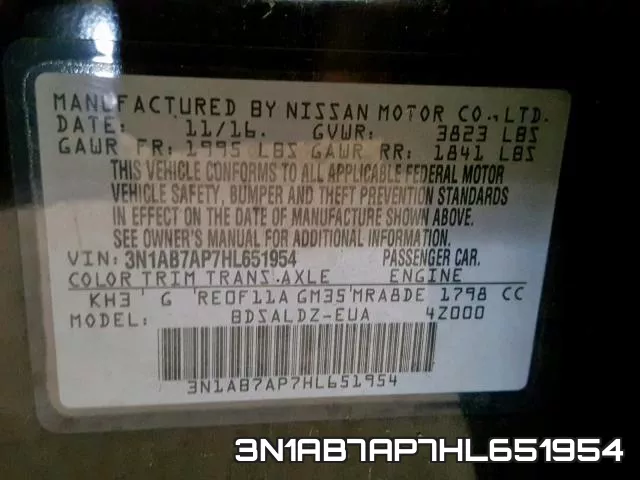 3N1AB7AP7HL651954 фото 2