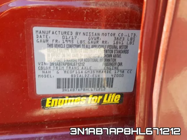 3N1AB7AP8HL671212 фото 2