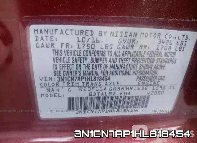 3N1CN7AP1HL818454 фото 10
