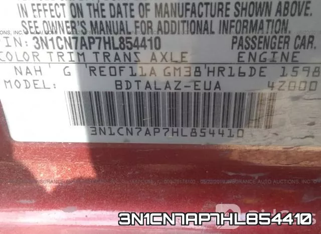 3N1CN7AP7HL854410 фото 10