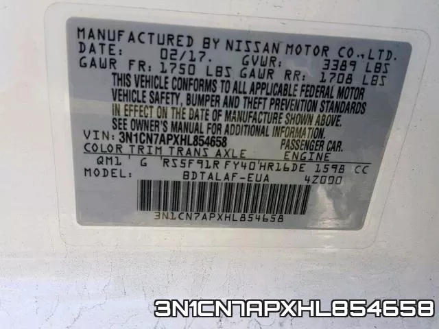 3N1CN7APXHL854658 фото 2