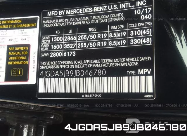 4JGDA5JB9JB046780 фото 10