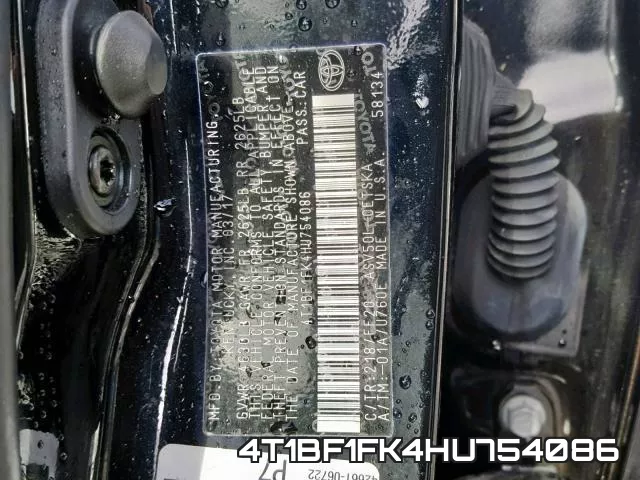 4T1BF1FK4HU754086 фото 2