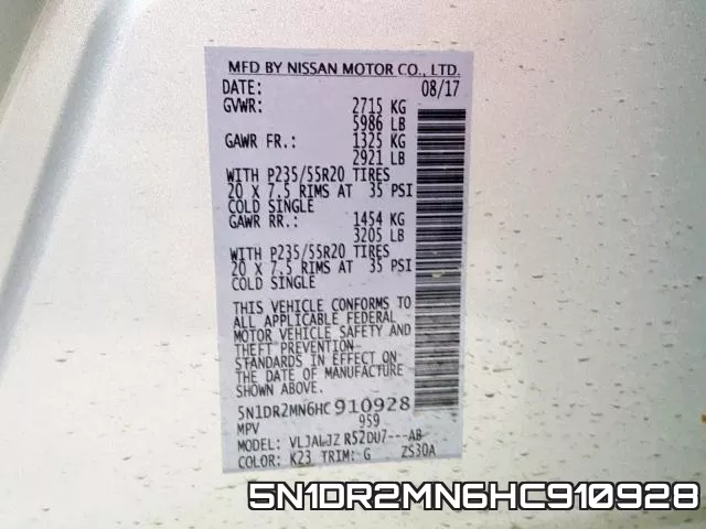 5N1DR2MN6HC910928 фото 2