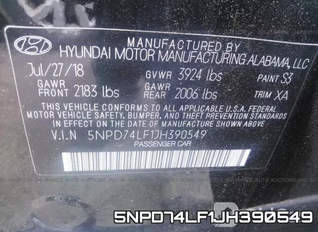 5NPD74LF1JH390549 фото 10