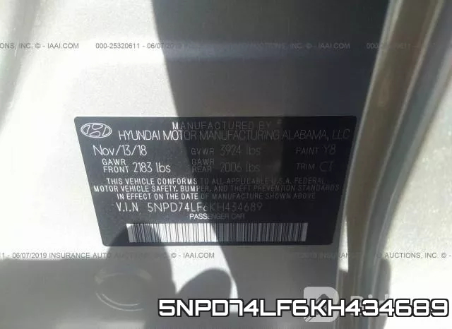 5NPD74LF6KH434689 фото 10