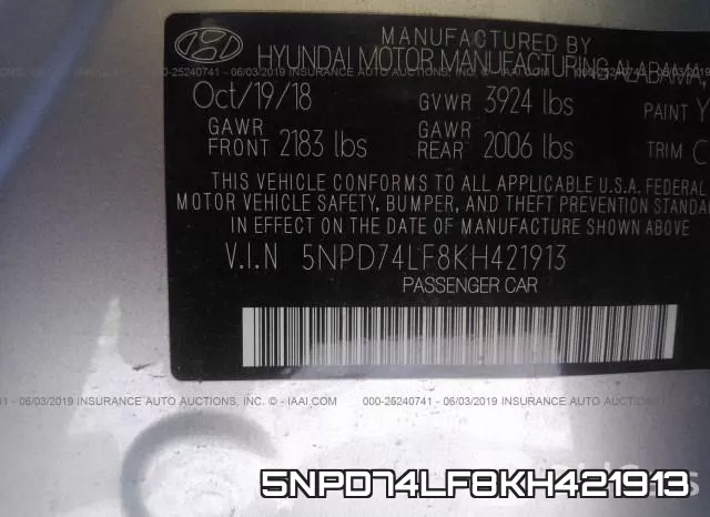 5NPD74LF8KH421913 фото 10