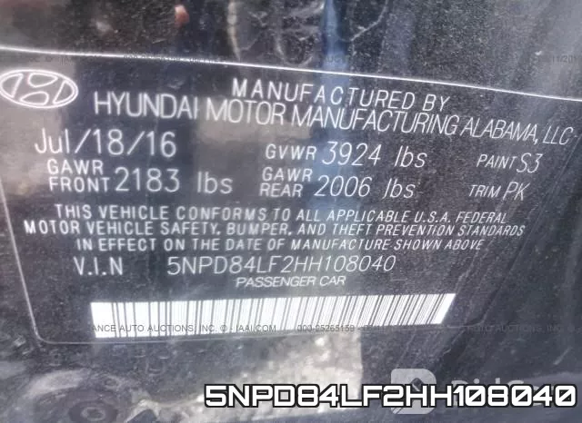 5NPD84LF2HH108040 фото 10