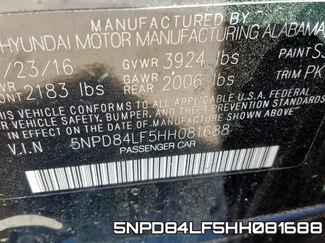 5NPD84LF5HH081688 фото 2