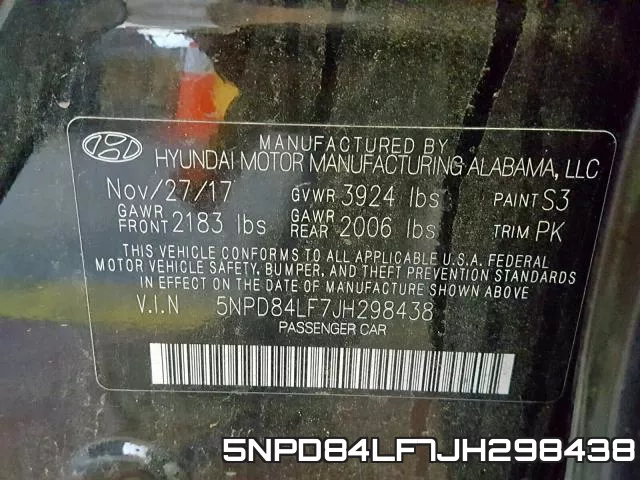 5NPD84LF7JH298438 фото 2