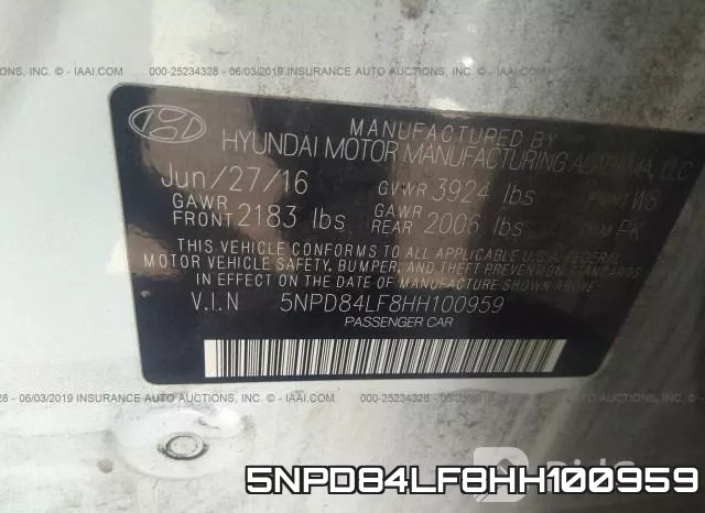 5NPD84LF8HH100959 фото 10