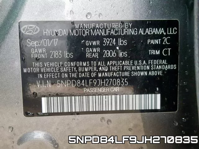 5NPD84LF9JH270835 фото 2
