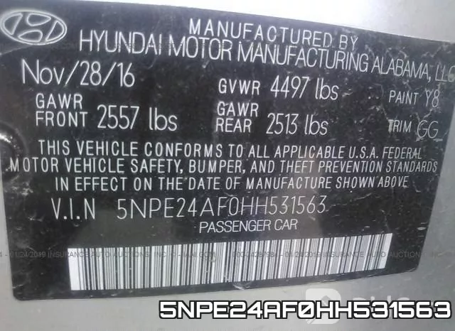 5NPE24AF0HH531563 фото 10
