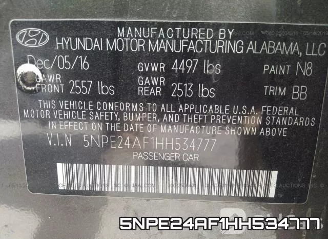 5NPE24AF1HH534777 фото 10