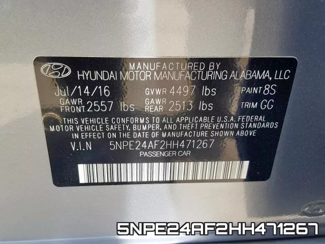 5NPE24AF2HH471267 фото 2