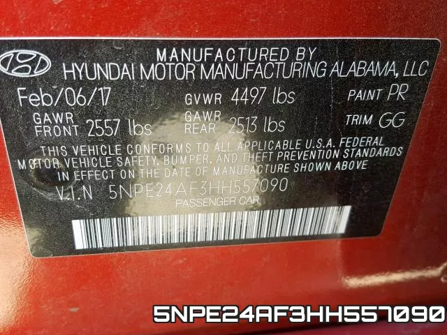 5NPE24AF3HH557090 фото 2