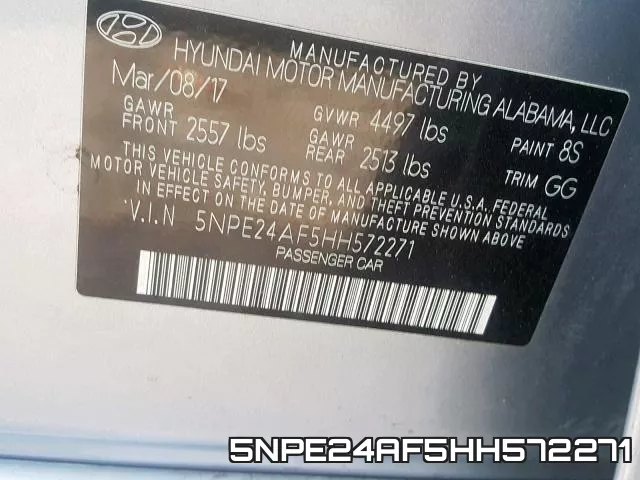 5NPE24AF5HH572271 фото 2
