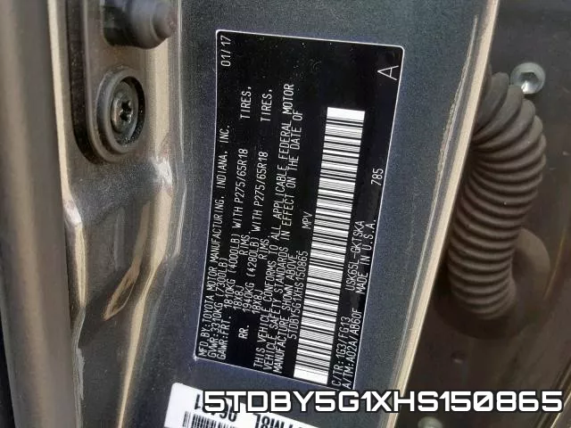 5TDBY5G1XHS150865 фото 2