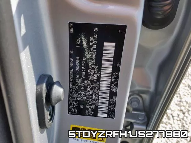 5TDYZRFH1JS277880 фото 2