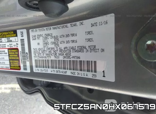 5TFCZ5AN0HX067579 фото 10