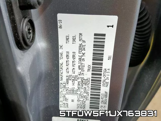 5TFUW5F11JX763831 фото 2