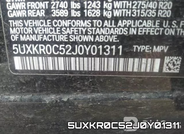 5UXKR0C52J0Y01311 фото 10