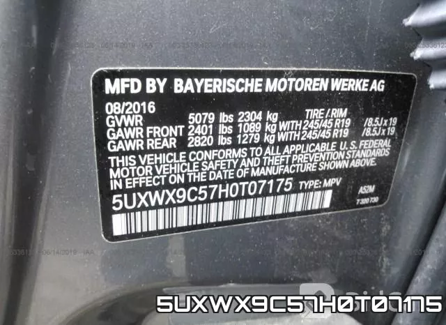5UXWX9C57H0T07175 фото 10