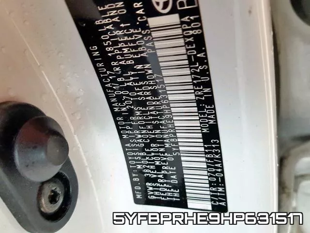 5YFBPRHE9HP631517 фото 2