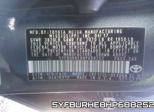 5YFBURHE8HP688252 фото 10