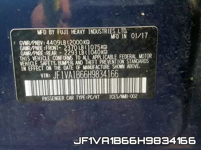 JF1VA1B66H9834166 фото 2