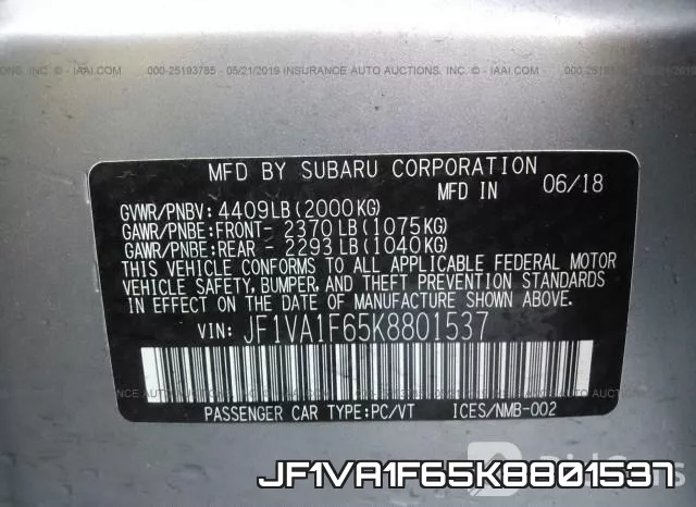 JF1VA1F65K8801537 фото 10