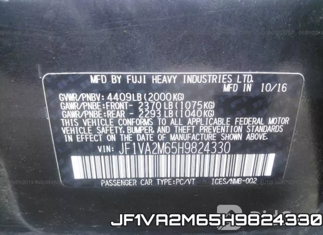 JF1VA2M65H9824330 фото 9