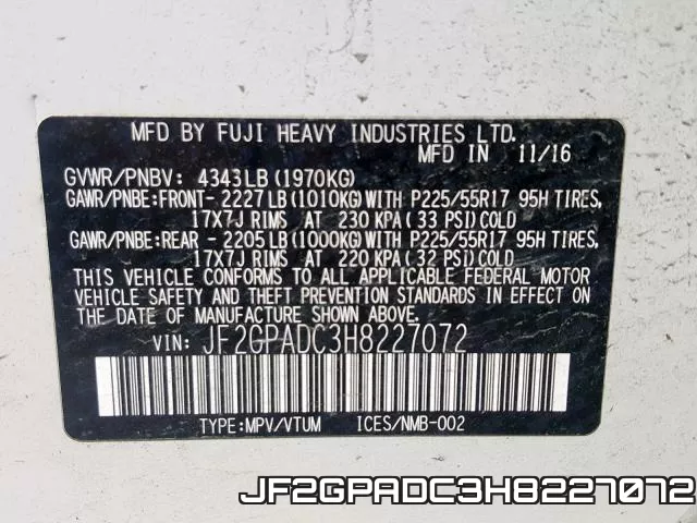 JF2GPADC3H8227072 фото 2