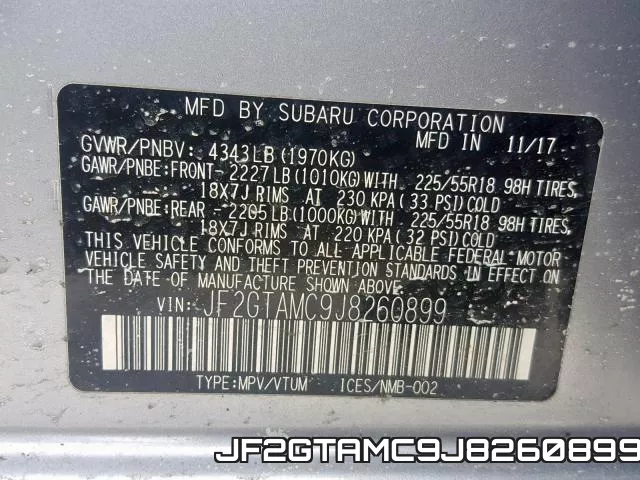 JF2GTAMC9J8260899 фото 2