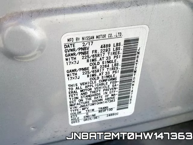 JN8AT2MT0HW147363 фото 2