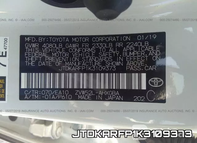 JTDKARFP1K3109373 фото 9