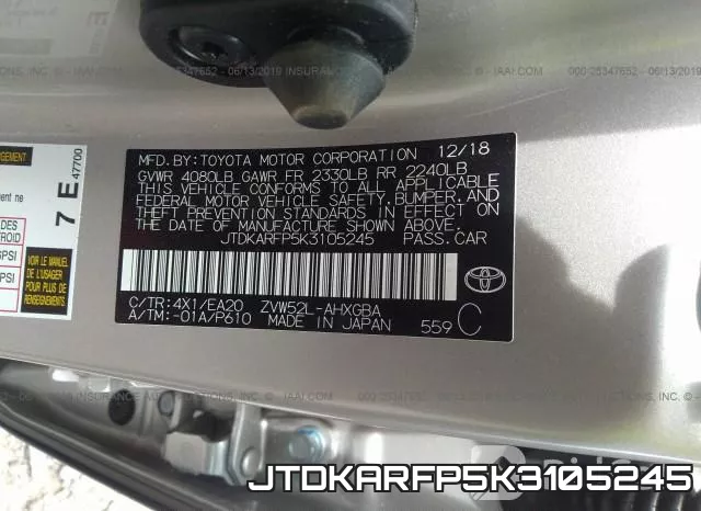 JTDKARFP5K3105245 фото 10