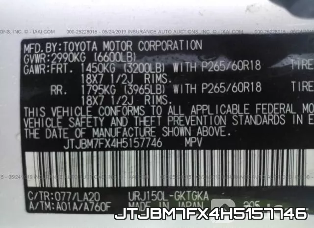 JTJBM7FX4H5157746 фото 10