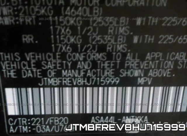 JTMBFREV8HJ715999 фото 10