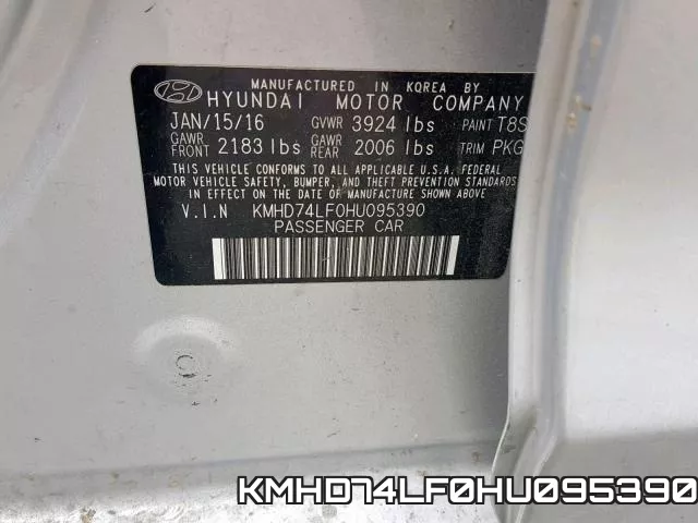 KMHD74LF0HU095390 фото 2