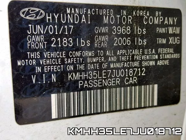KMHH35LE7JU018712 фото 2