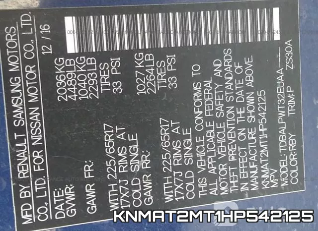 KNMAT2MT1HP542125 фото 10